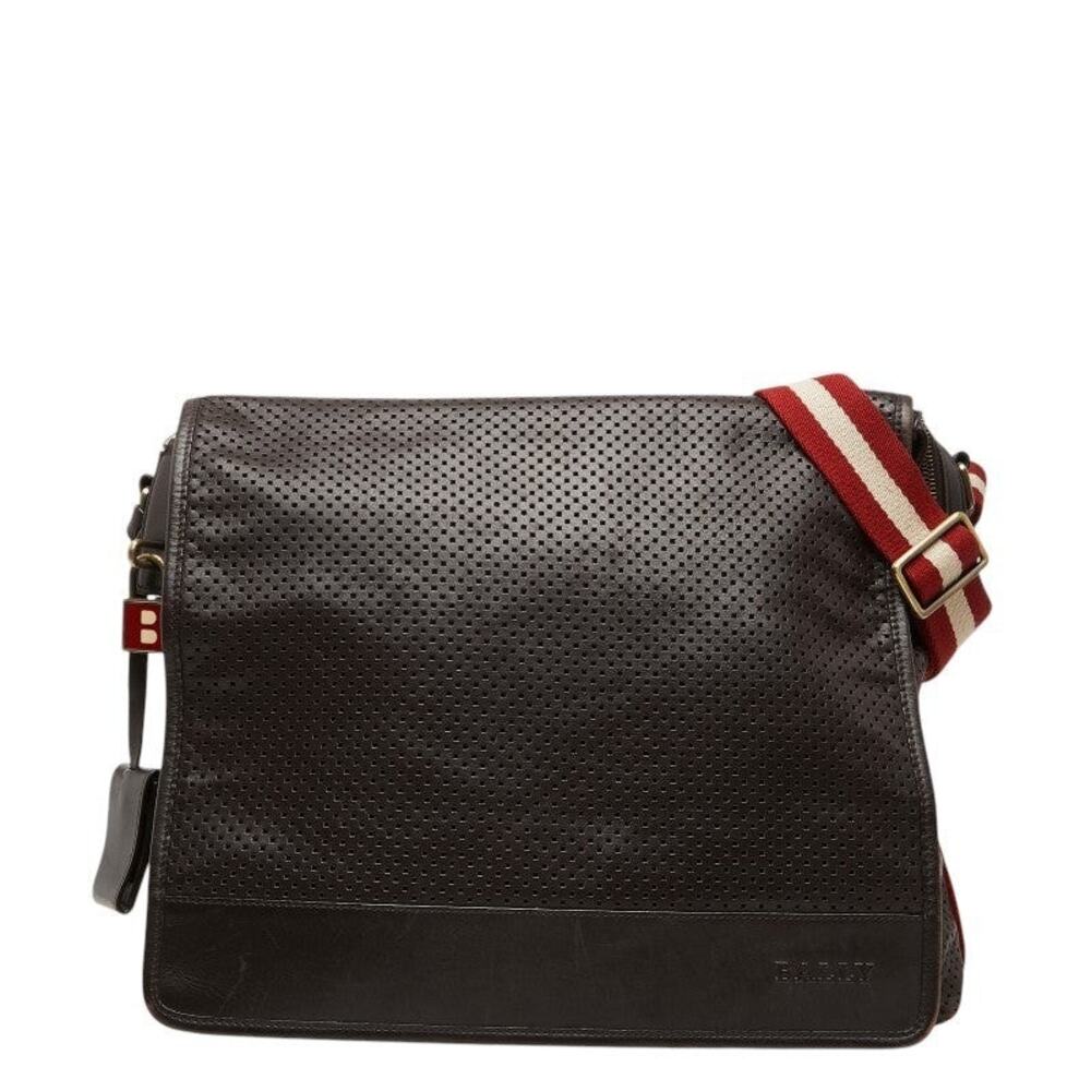 Bally Leather Shoulder Bag Brown